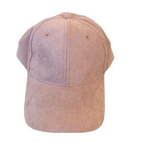 Pink suede like trucker snapback hat